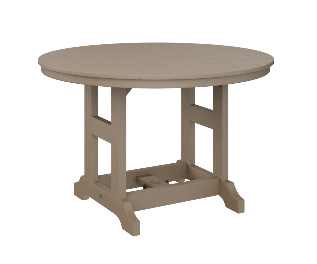 Garden Classic 48" Round Dining Table by Berlin Gardens - Weatherwood, Weatherwood Garden Classic 48" Round Dining Table by Berlin Gardens - 191-GCDT0048D