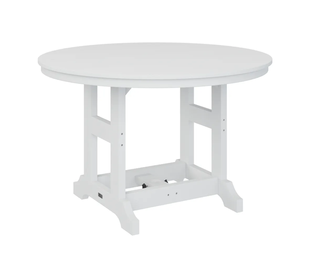 Garden Classic 48" Round Dining Table by Berlin Gardens - White, White Garden Classic 48" Round Dining Table by Berlin Gardens - 191-GCDT0048D