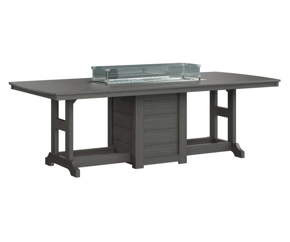 Garden Classic 44" X 96" Rectangular Dining Fire Table by Berlin Gardens - Coastal Gray, Coastal Gray Garden Classic 44" X 96" Rectangular Dining Fire Table by Berlin Gardens - 191-GCFT4496D