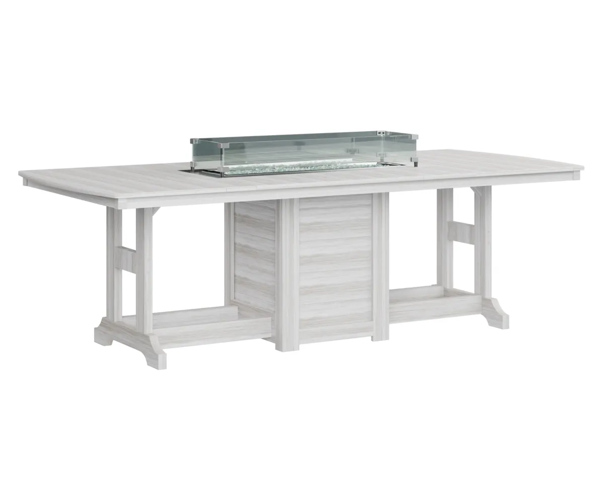 Garden Classic 44" X 96" Rectangular Dining Fire Table by Berlin Gardens - Seashell, Seashell Garden Classic 44" X 96" Rectangular Dining Fire Table by Berlin Gardens - 191-GCFT4496D