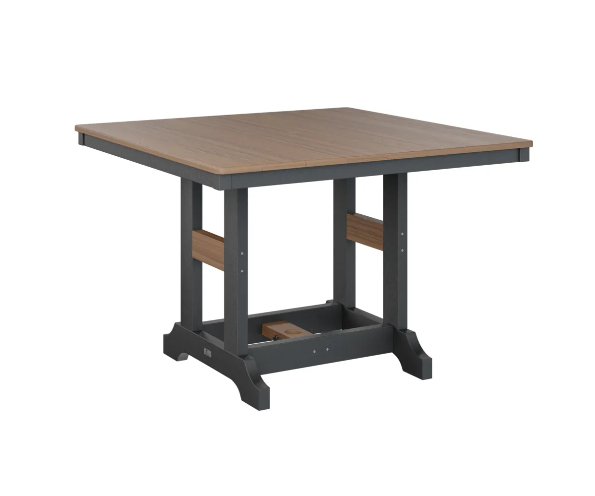 Garden Classic 44" Square Dining Table by Berlin Gardens - Antique Mahogany, Black Garden Classic 44" Square Dining Table by Berlin Gardens - 191-GCLT0044D