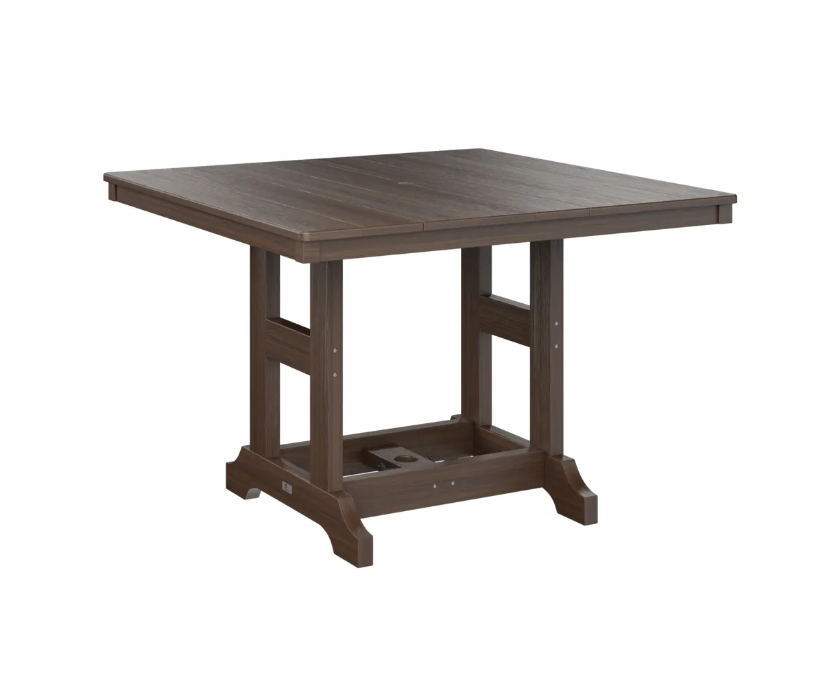 Garden Classic 44" Square Dining Table by Berlin Gardens - Brazilian Walnut, Brazilian Walnut Garden Classic 44" Square Dining Table by Berlin Gardens - 191-GCLT0044D
