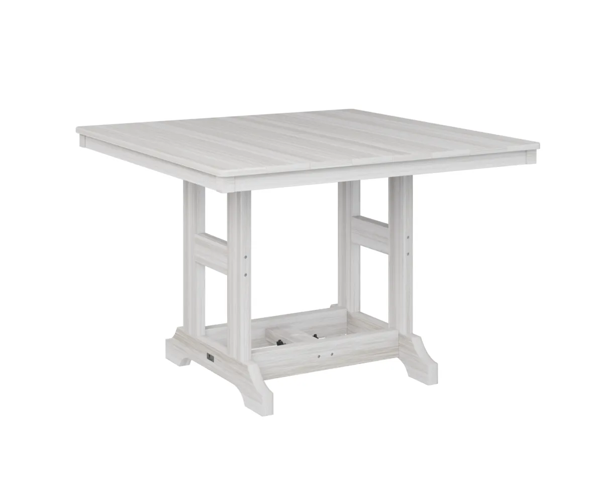 Garden Classic 44" Square Dining Table by Berlin Gardens - Seashell, Seashell Garden Classic 44" Square Dining Table by Berlin Gardens - 191-GCLT0044D