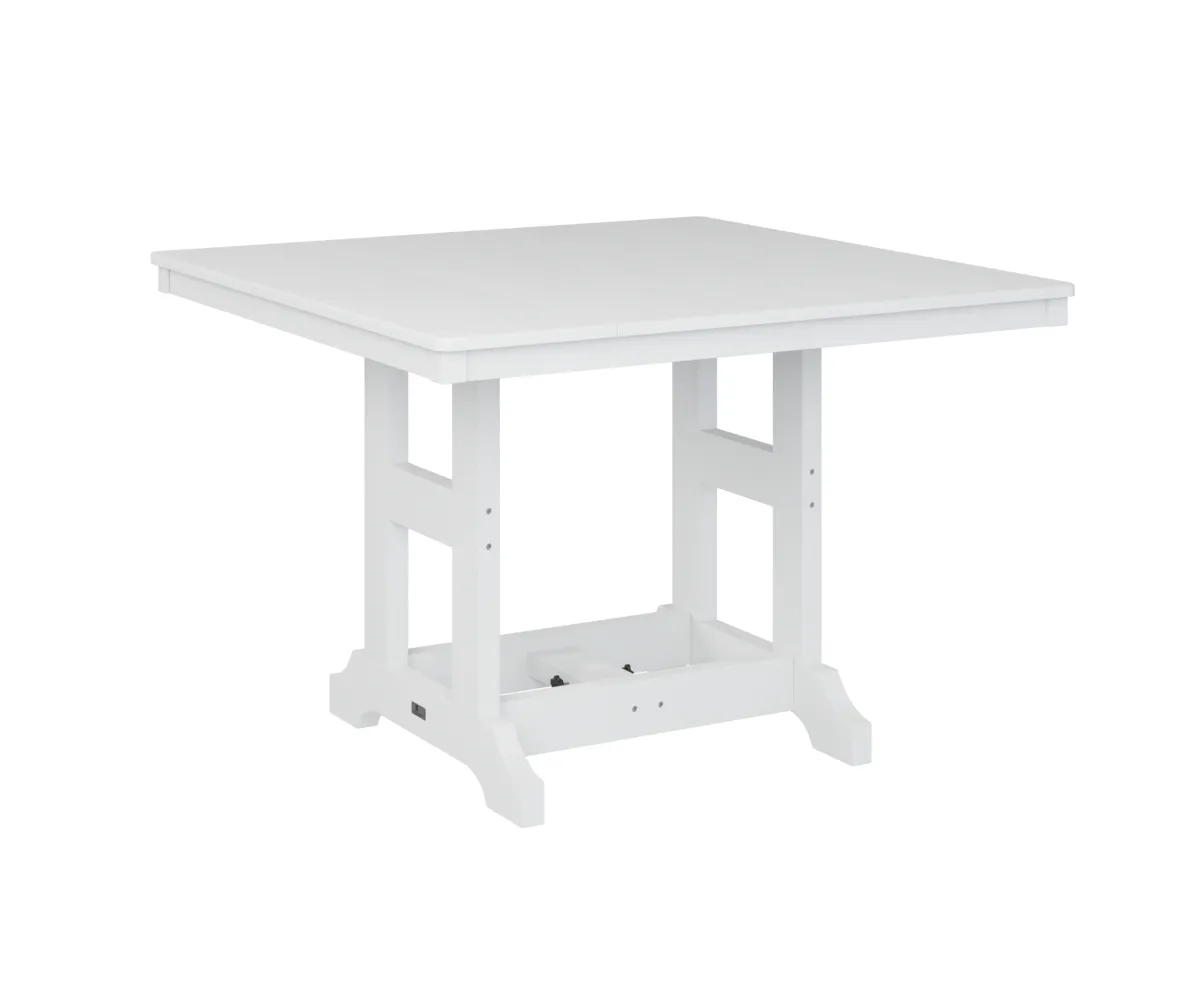 Garden Classic 44" Square Dining Table by Berlin Gardens - White, White Garden Classic 44" Square Dining Table by Berlin Gardens - 191-GCLT0044D