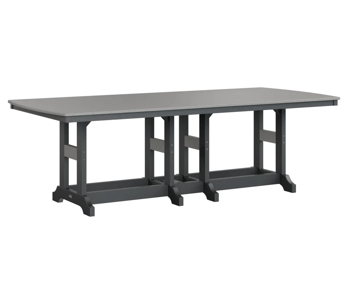 Garden Classic 44" X 96" Rectangular Dining Table by Berlin Gardens - Light Gray, Black Garden Classic 44" X 96" Rectangular Dining Table by Berlin Gardens - 191-GCOT4496D