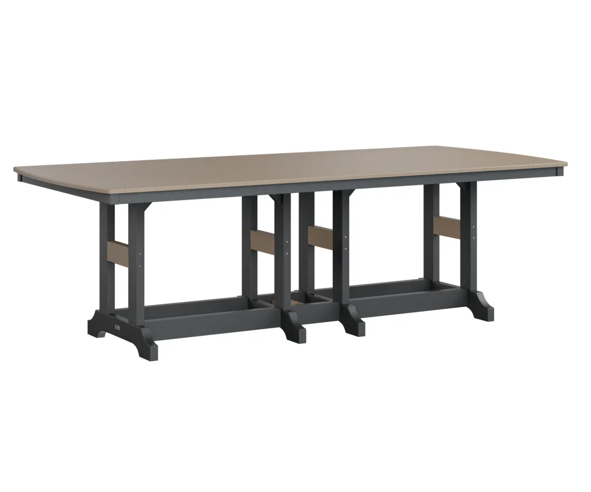 Garden Classic 44" X 96" Rectangular Dining Table by Berlin Gardens - Weatherwood, Black Garden Classic 44" X 96" Rectangular Dining Table by Berlin Gardens - 191-GCOT4496D