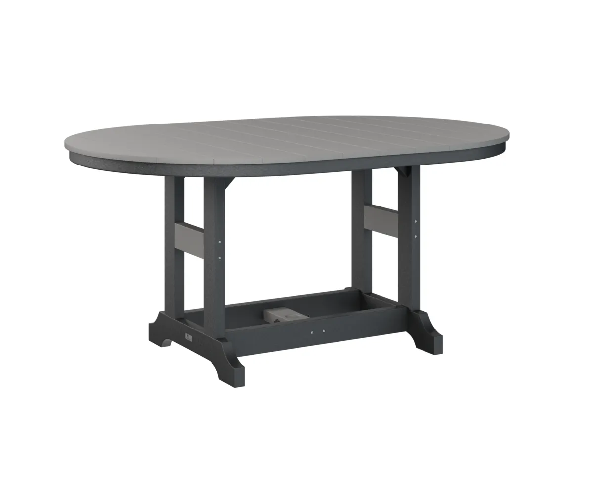 Garden Classic 44" X 64" Oblong Dining Table by Berlin Gardens - Light Gray, Black Garden Classic 44" X 64" Oblong Dining Table by Berlin Gardens - 191-GCST4464D