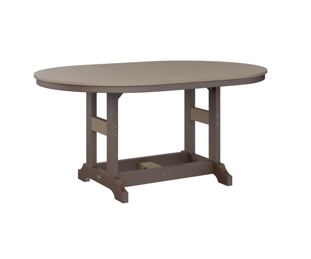 Garden Classic 44" X 64" Oblong Dining Table by Berlin Gardens - Weatherwood, Chocolate Brown Garden Classic 44" X 64" Oblong Dining Table by Berlin Gardens - 191-GCST4464D