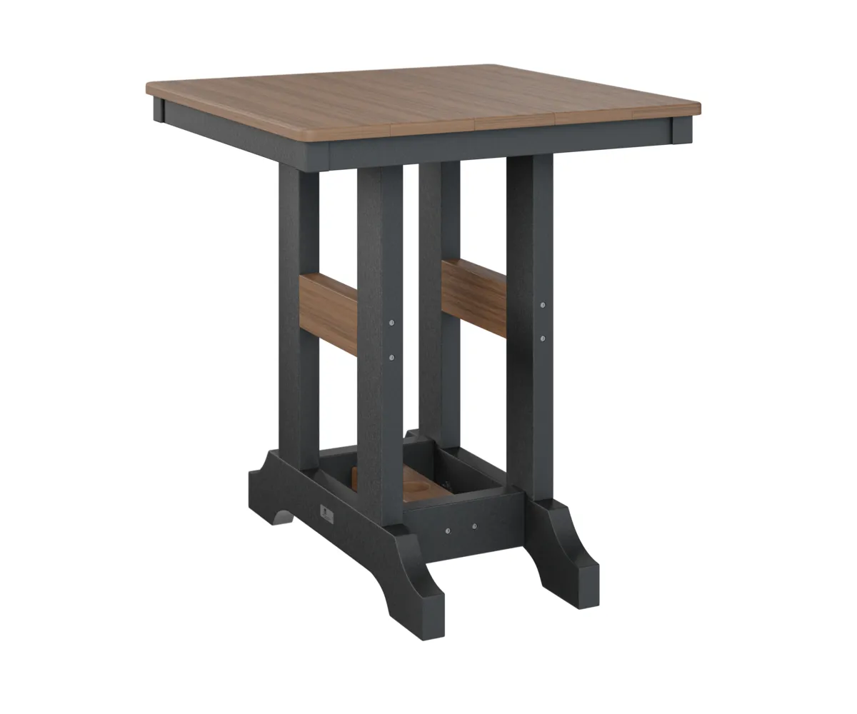 Garden Classic 28" Square Dining Table by Berlin Gardens - Antique Mahogany, Black Garden Classic 28" Square Dining Table by Berlin Gardens - 191-GCT0028D