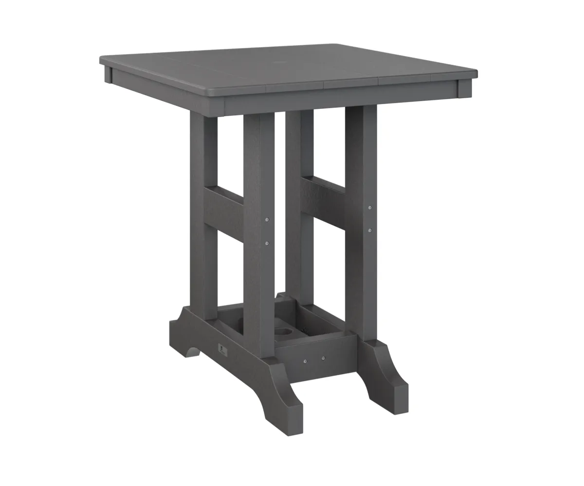 Garden Classic 28" Square Dining Table by Berlin Gardens - Smoke Gray, Smoke Gray Garden Classic 28" Square Dining Table by Berlin Gardens - 191-GCT0028D