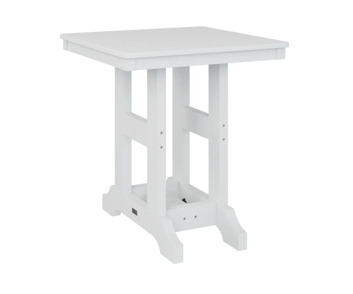Garden Classic 28" Square Dining Table by Berlin Gardens - White, White Garden Classic 28" Square Dining Table by Berlin Gardens - 191-GCT0028D