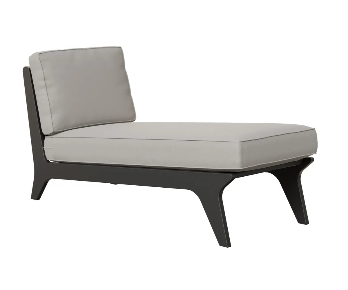 Hartley Chaise by Berlin Gardens - MGP Black, Blend Linen Hartley Chaise by Berlin Gardens - 191-HACL3029