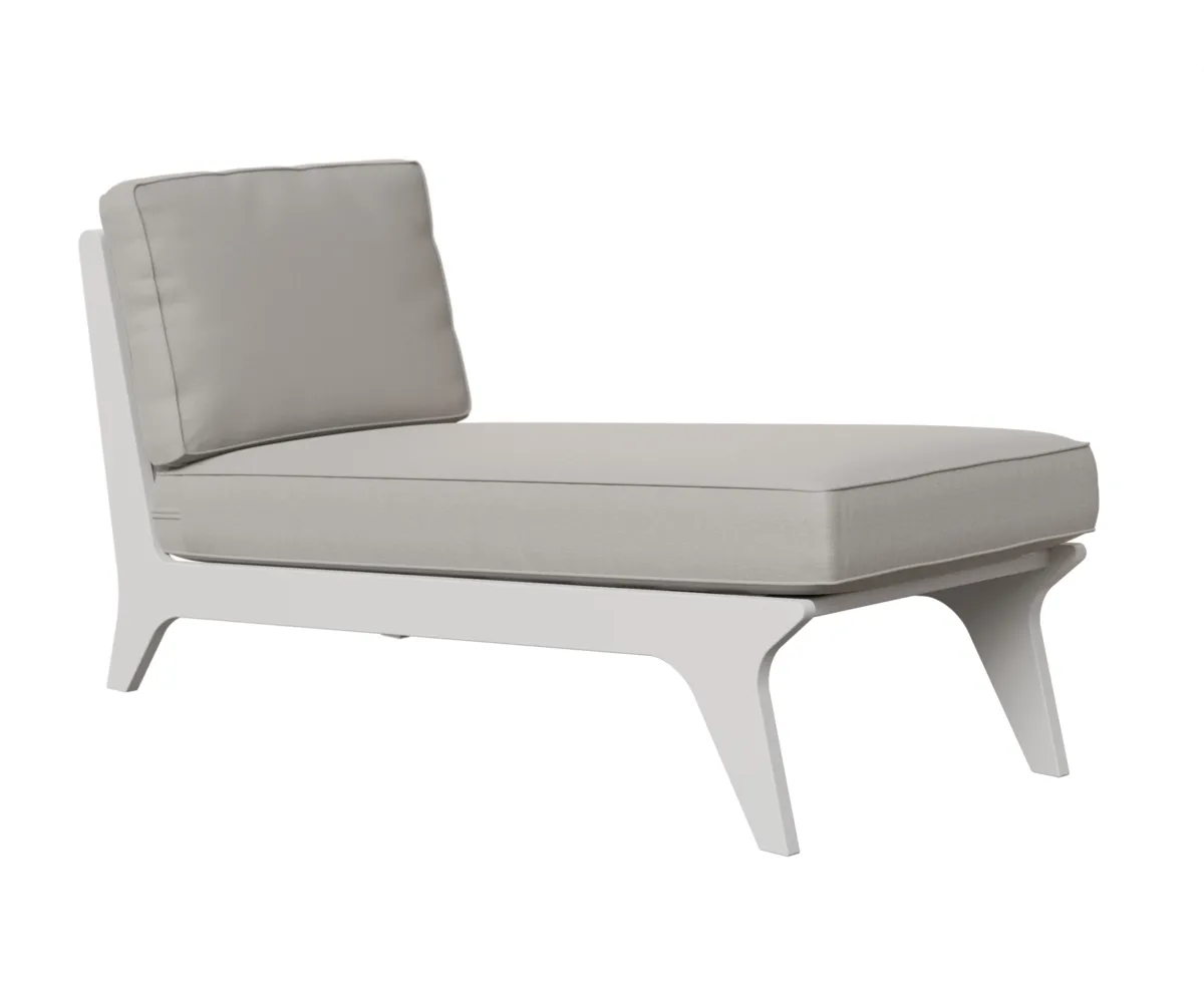 Hartley Chaise by Berlin Gardens - MGP White, Blend Linen Hartley Chaise by Berlin Gardens - 191-HACL3029