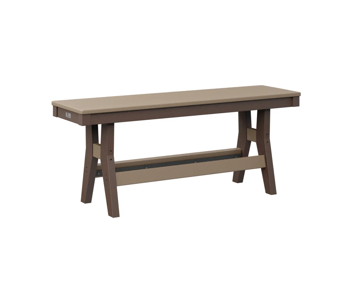 Harbor 44" Dining Bench by Berlin Gardens - Weatherwood, Chocolate Brown Harbor 44" Dining Bench by Berlin Gardens - 191-HB4418D