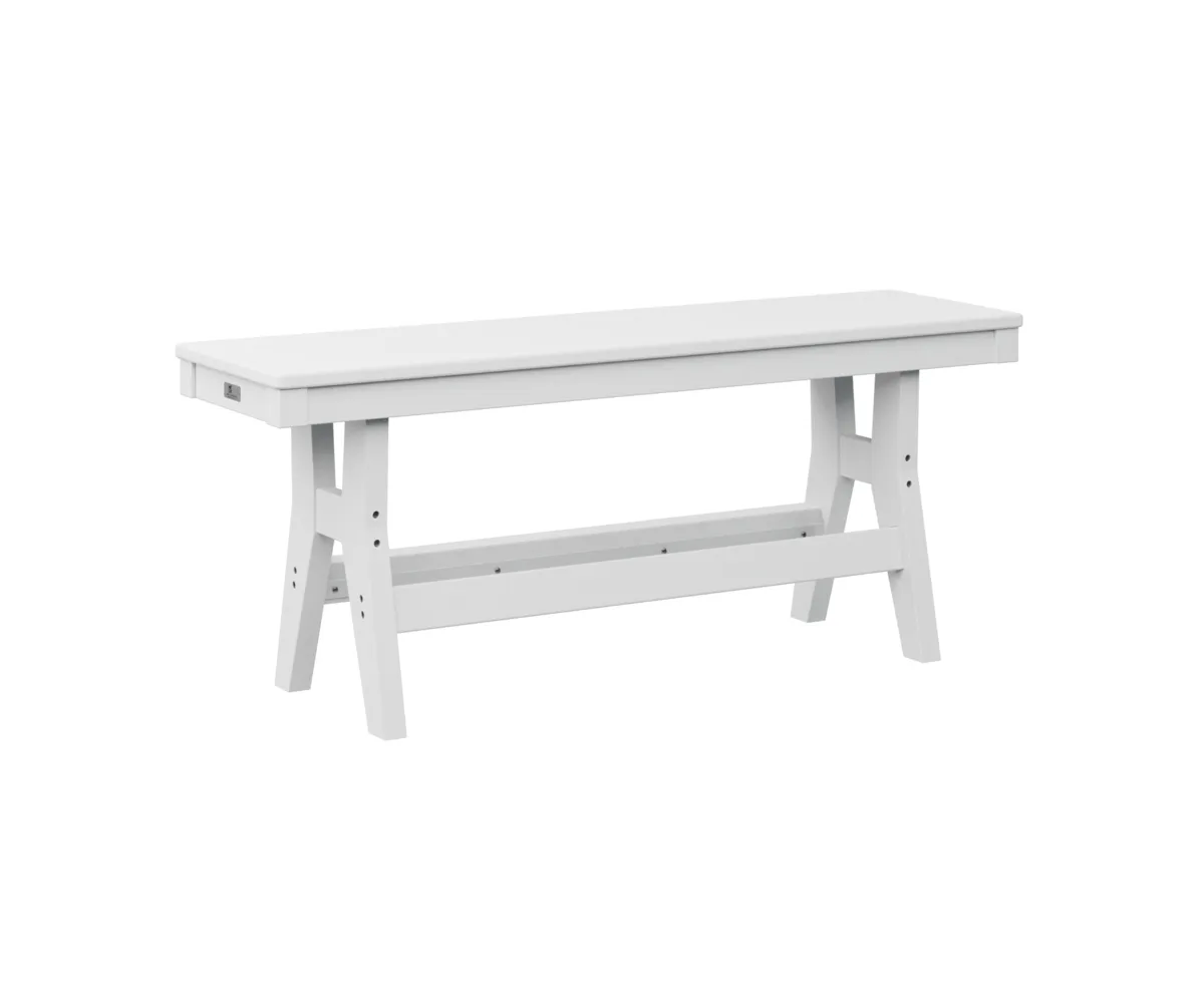 Harbor 44" Dining Bench by Berlin Gardens - White, White Harbor 44" Dining Bench by Berlin Gardens - 191-HB4418D