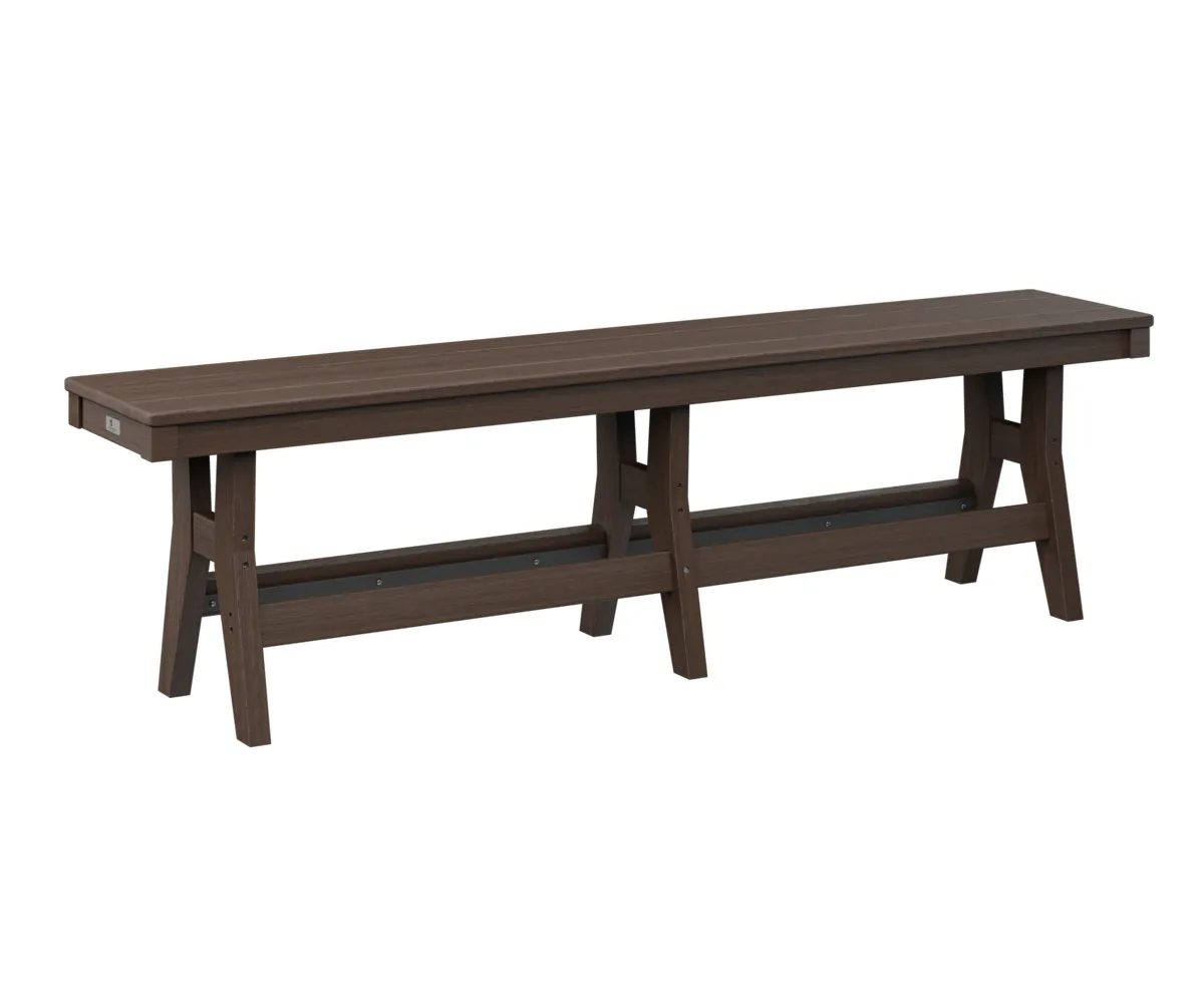 Harbor 66" Dining Bench by Berlin Gardens - Brazilian Walnut, Brazilian Walnut Harbor 66" Dining Bench by Berlin Gardens - 191-HB6618D