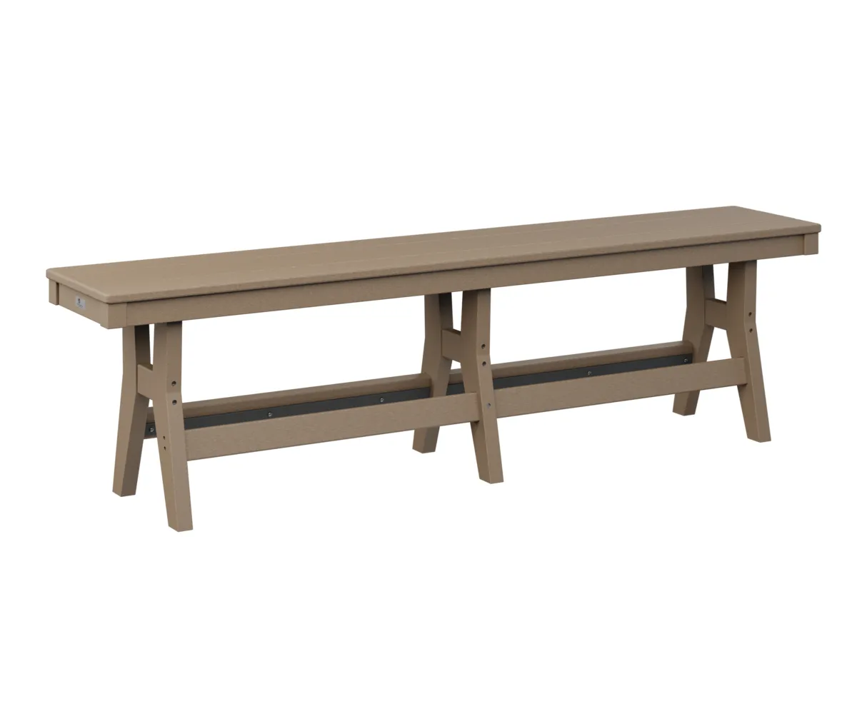 Harbor 66" Dining Bench by Berlin Gardens - Weatherwood, Weatherwood Harbor 66" Dining Bench by Berlin Gardens - 191-HB6618D