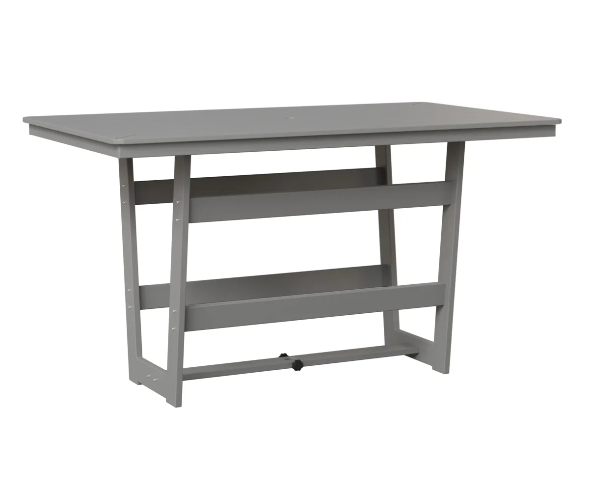 Hudson 40" x 70" Rectangular Bar Table by Berlin Gardens - MGP Fog, MGP Fog Hudson 40" x 70" Rectangular Bar Table by Berlin Gardens - 191-HRMT4070B