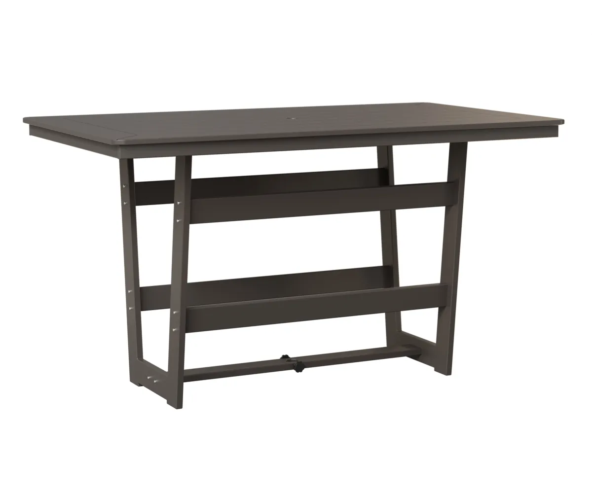 Hudson 40" x 70" Rectangular Bar Table by Berlin Gardens - MGP Graphite, MGP Graphite Hudson 40" x 70" Rectangular Bar Table by Berlin Gardens - 191-HRMT4070B