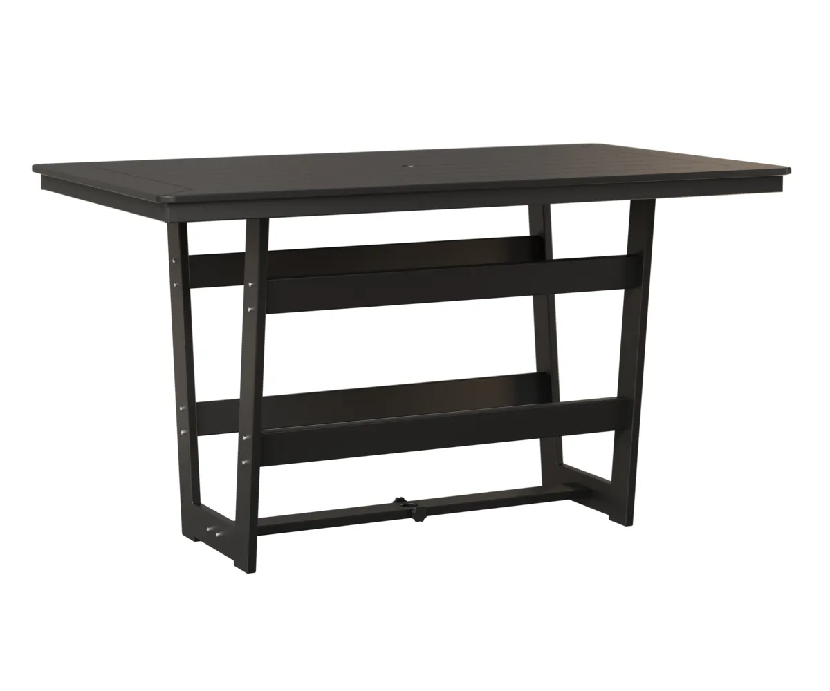 Hudson 40" x 70" Rectangular Bar Table by Berlin Gardens - MGP Black, MGP Black Hudson 40" x 70" Rectangular Bar Table by Berlin Gardens - 191-HRMT4070B