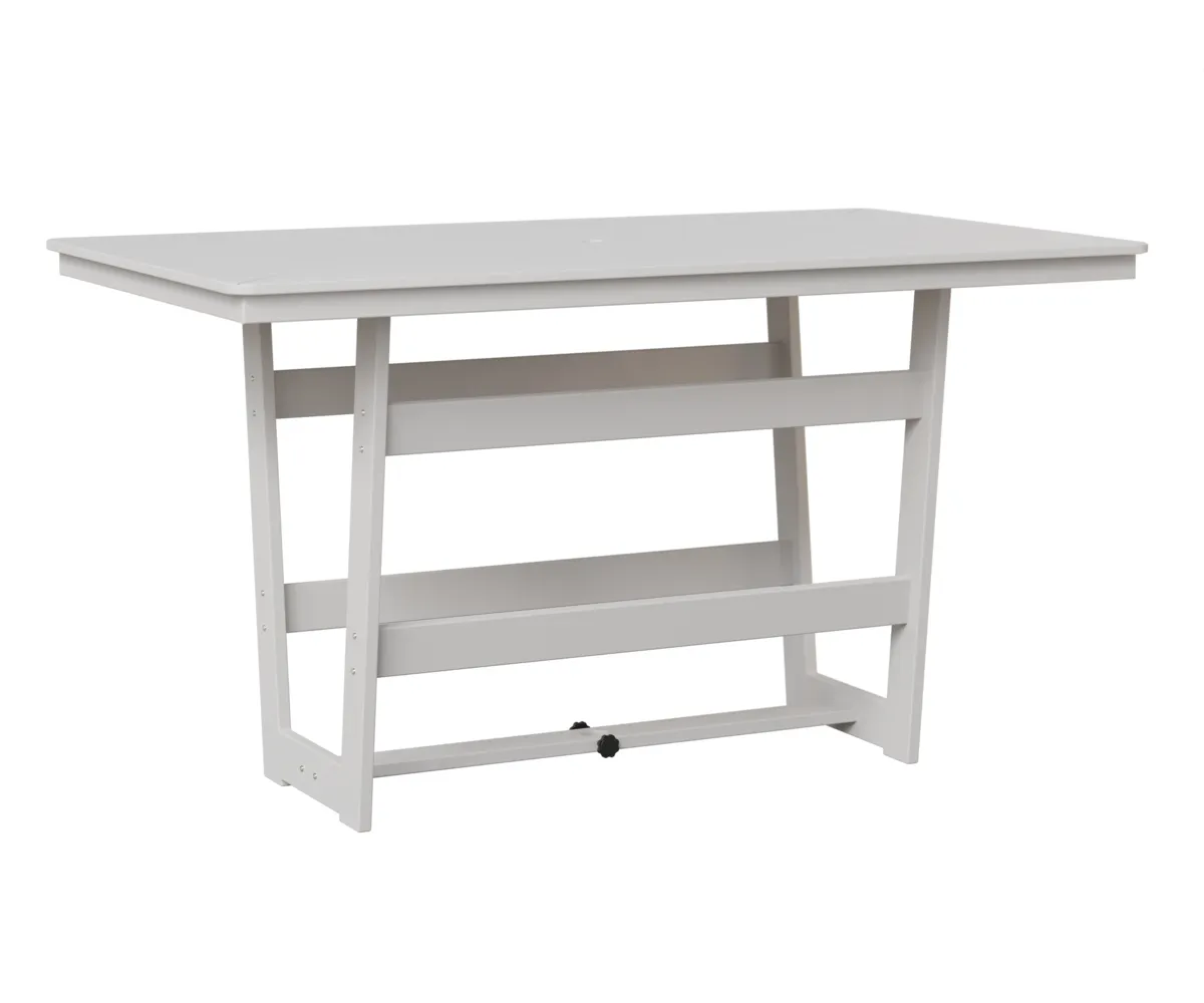 Hudson 40" x 70" Rectangular Bar Table by Berlin Gardens - MGP White, MGP White Hudson 40" x 70" Rectangular Bar Table by Berlin Gardens - 191-HRMT4070B