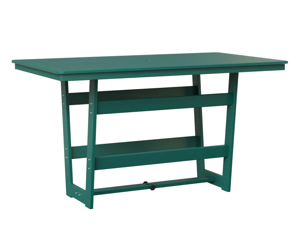 Hudson 40" x 70" Rectangular Bar Table by Berlin Gardens - MGP Teal, MGP Teal Hudson 40" x 70" Rectangular Bar Table by Berlin Gardens - 191-HRMT4070B