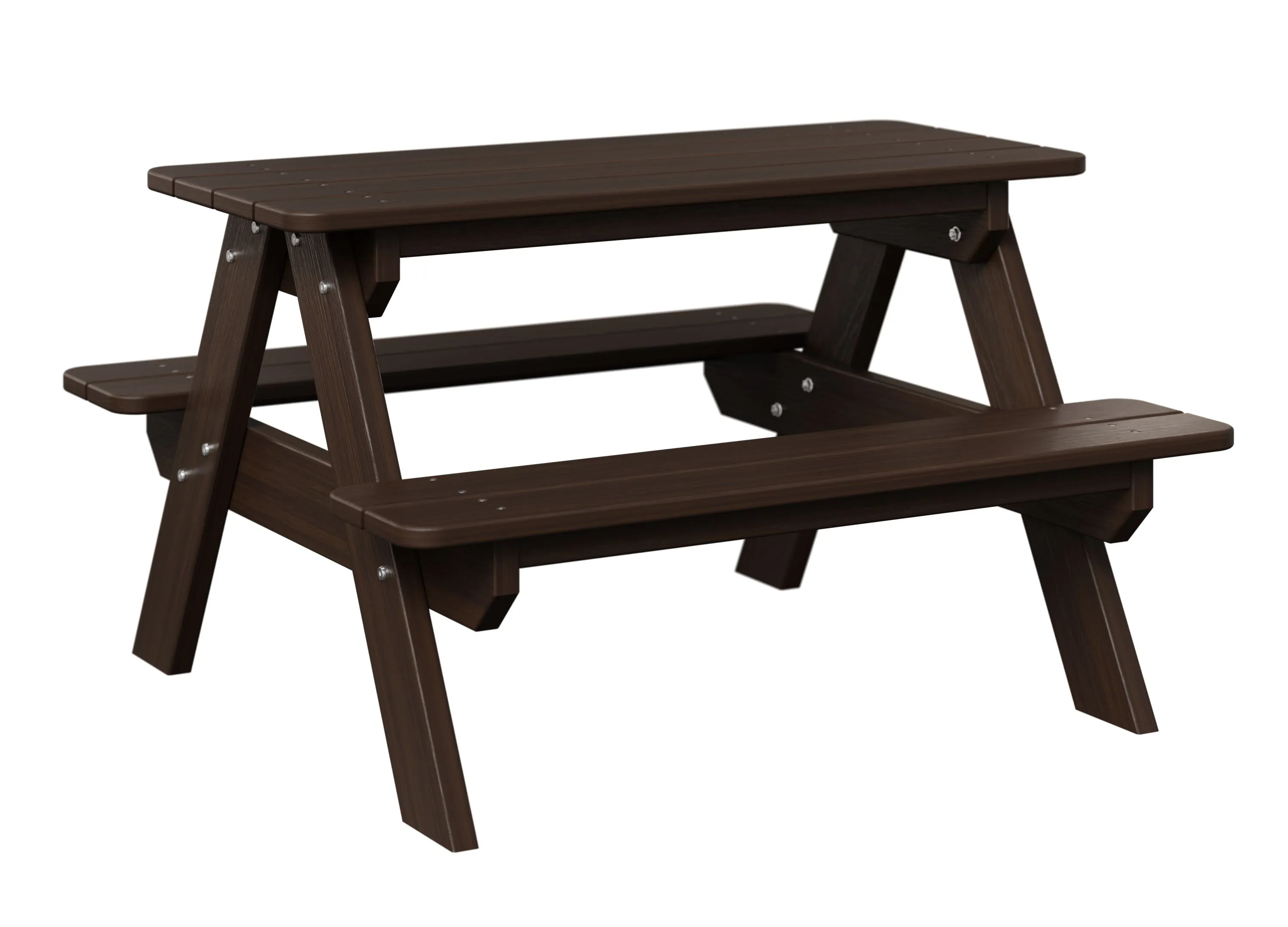 Kids Rectangular Picnic Table by Berlin Gardens - Brazilian Walnut, Brazilian Walnut Kids Rectangular Picnic Table by Berlin Gardens - 191-KRPT3433