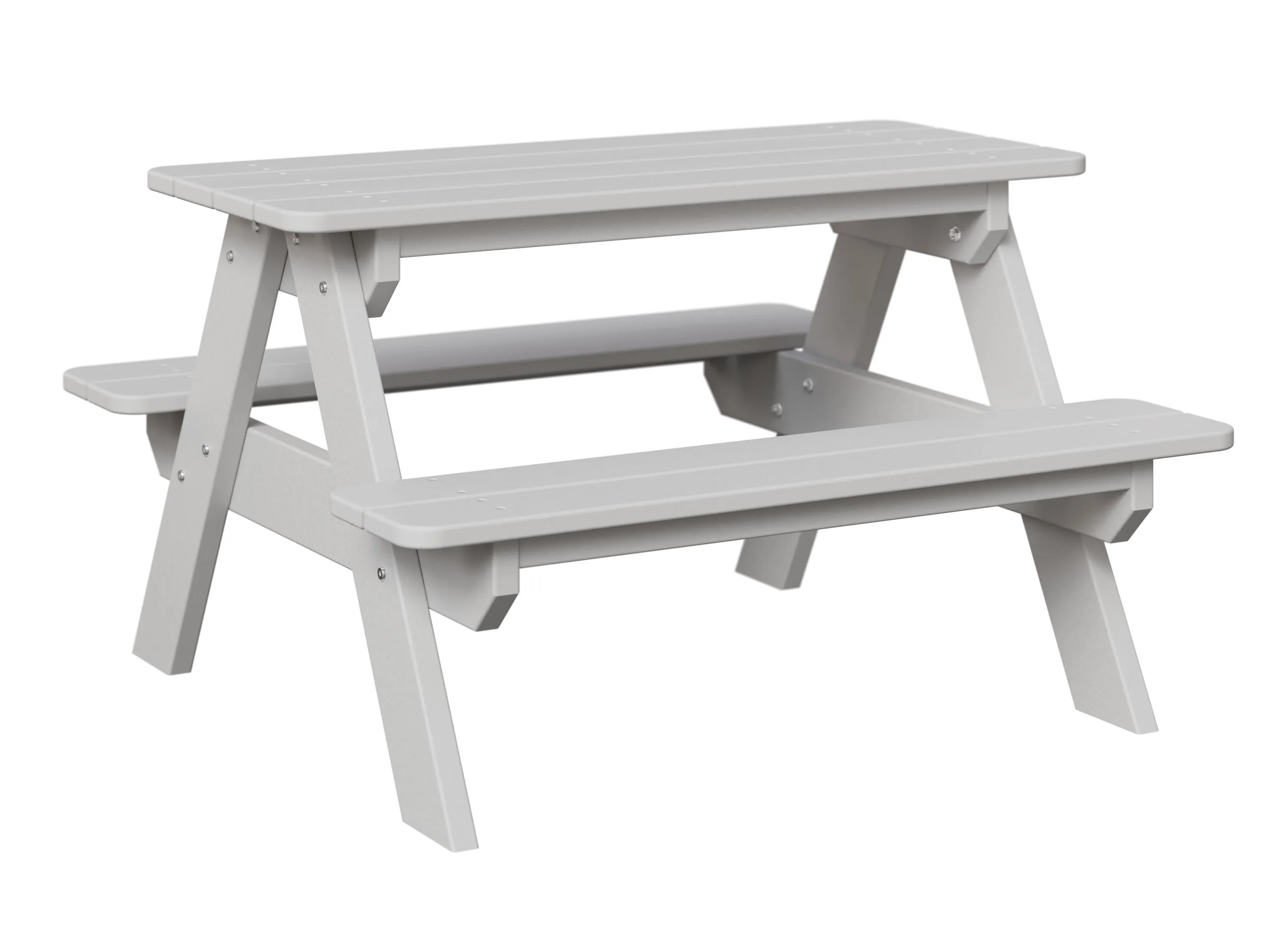 Kids Rectangular Picnic Table by Berlin Gardens - White, White Kids Rectangular Picnic Table by Berlin Gardens - 191-KRPT3433