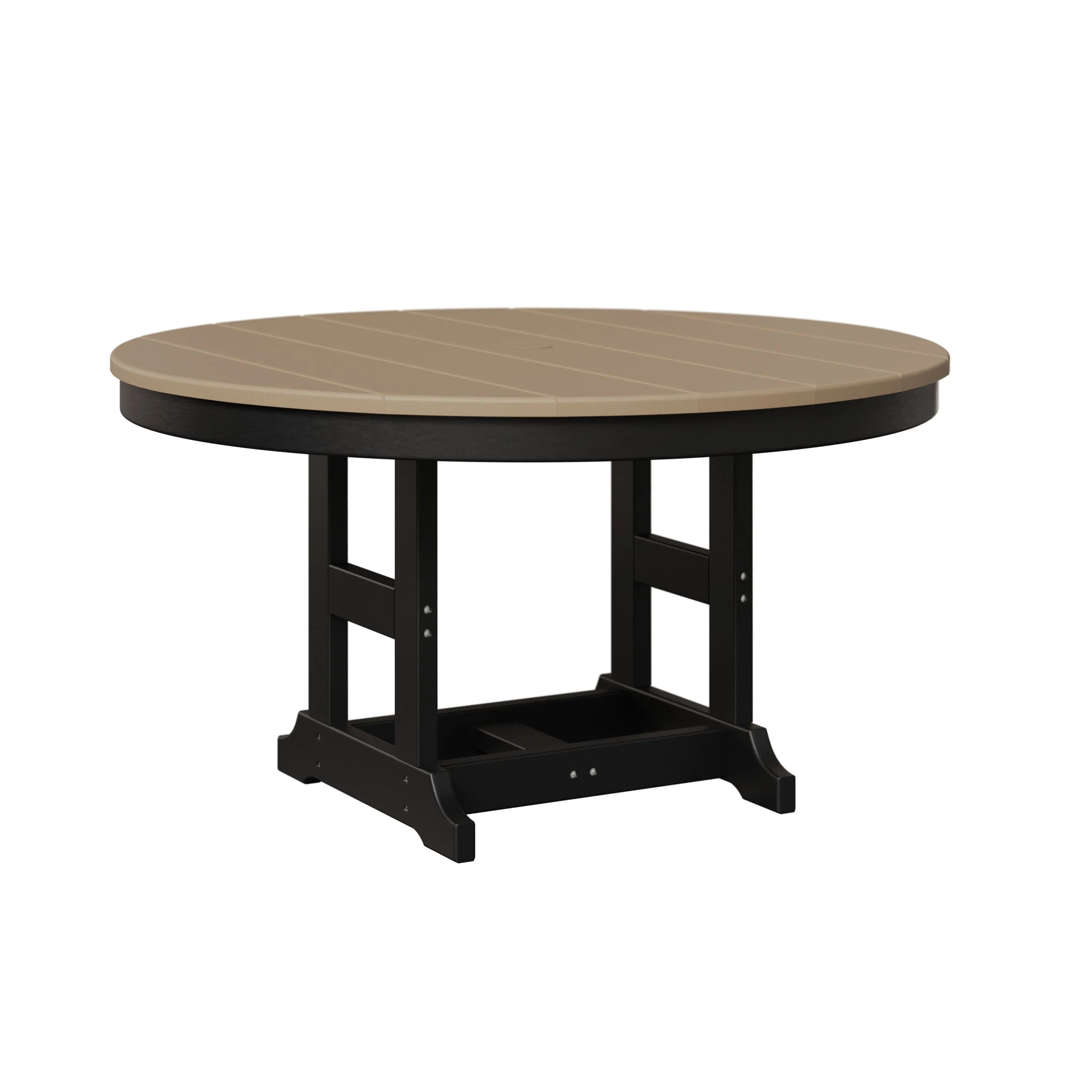 Kids 38" Round Table by Berlin Gardens - Weatherwood, Black Kids 38" Round Table by Berlin Gardens - 191-KRTD0038