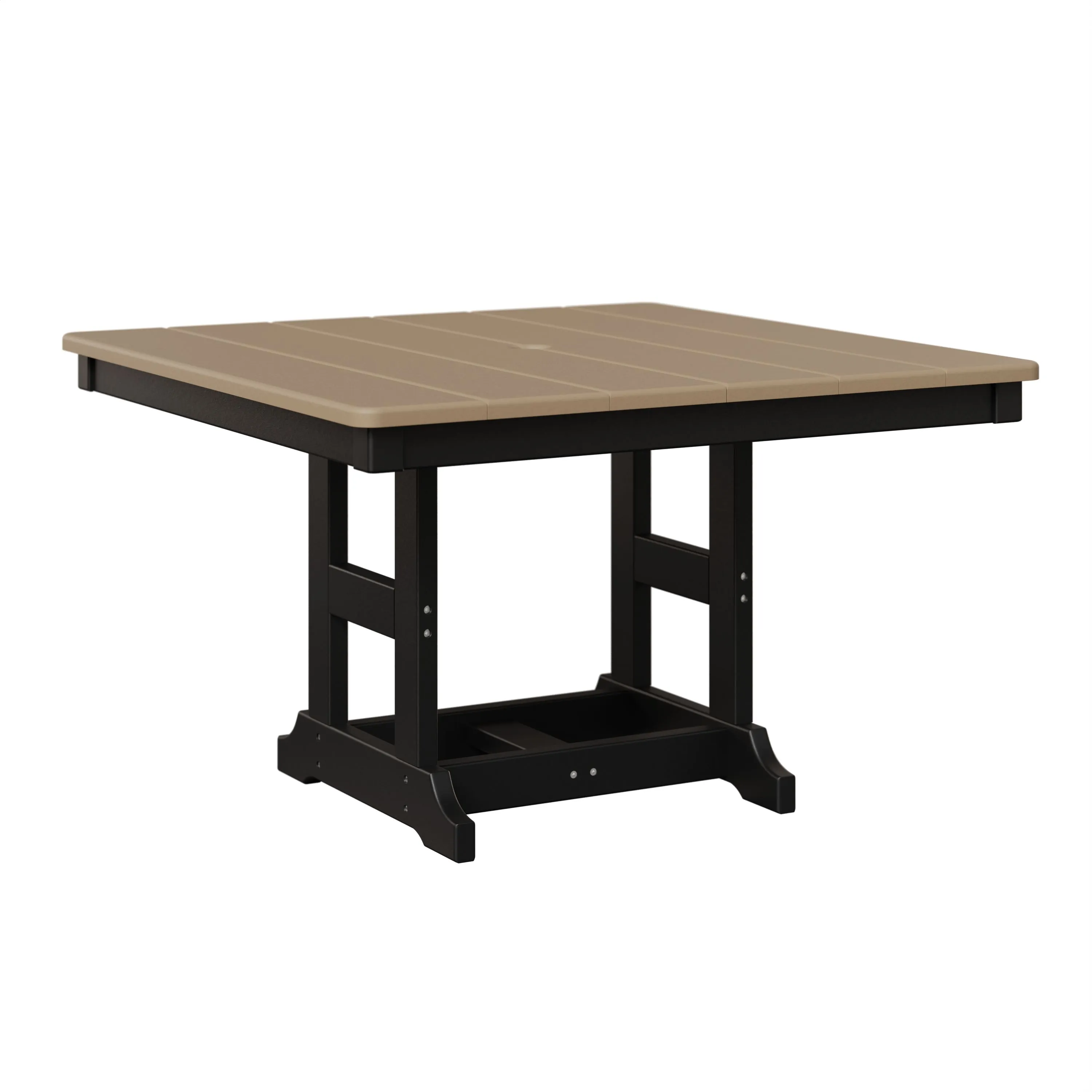 Kids 33" Square Table by Berlin Gardens - Weatherwood, Black Kids 33" Square Table by Berlin Gardens - 191-KSTD0033