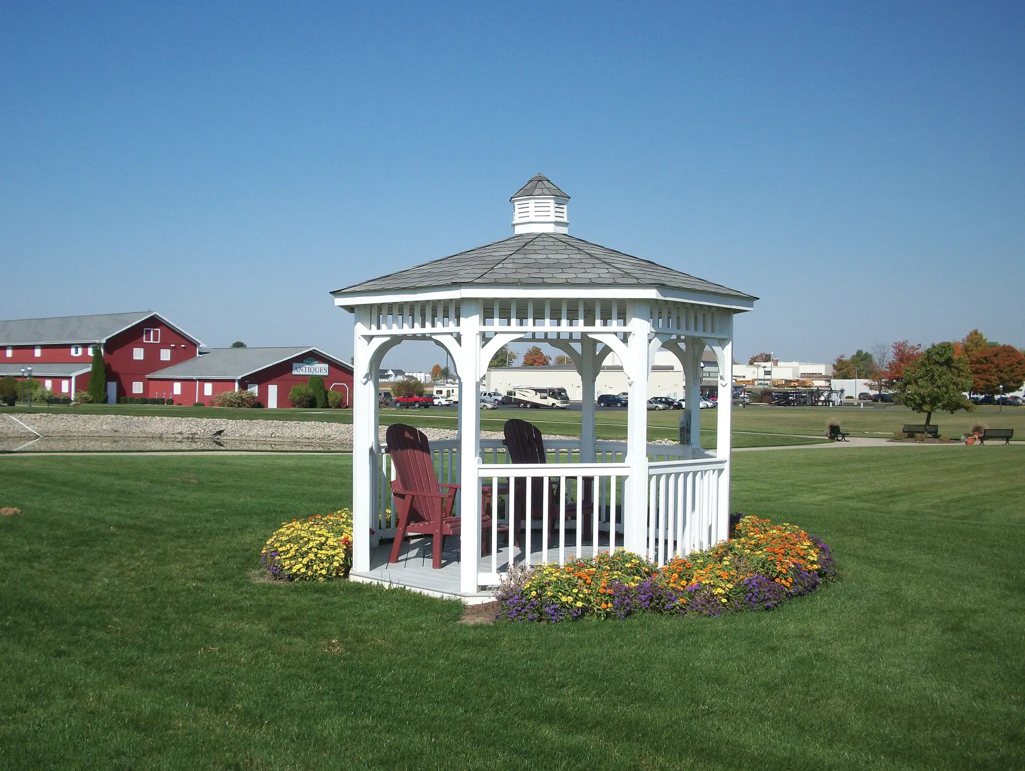 Lexington Octagon Vinyl Gazebo from Berlin Gardens - 10' Lexington Octagon Vinyl Gazebo from Berlin Gardens - 191-LEXINGTON