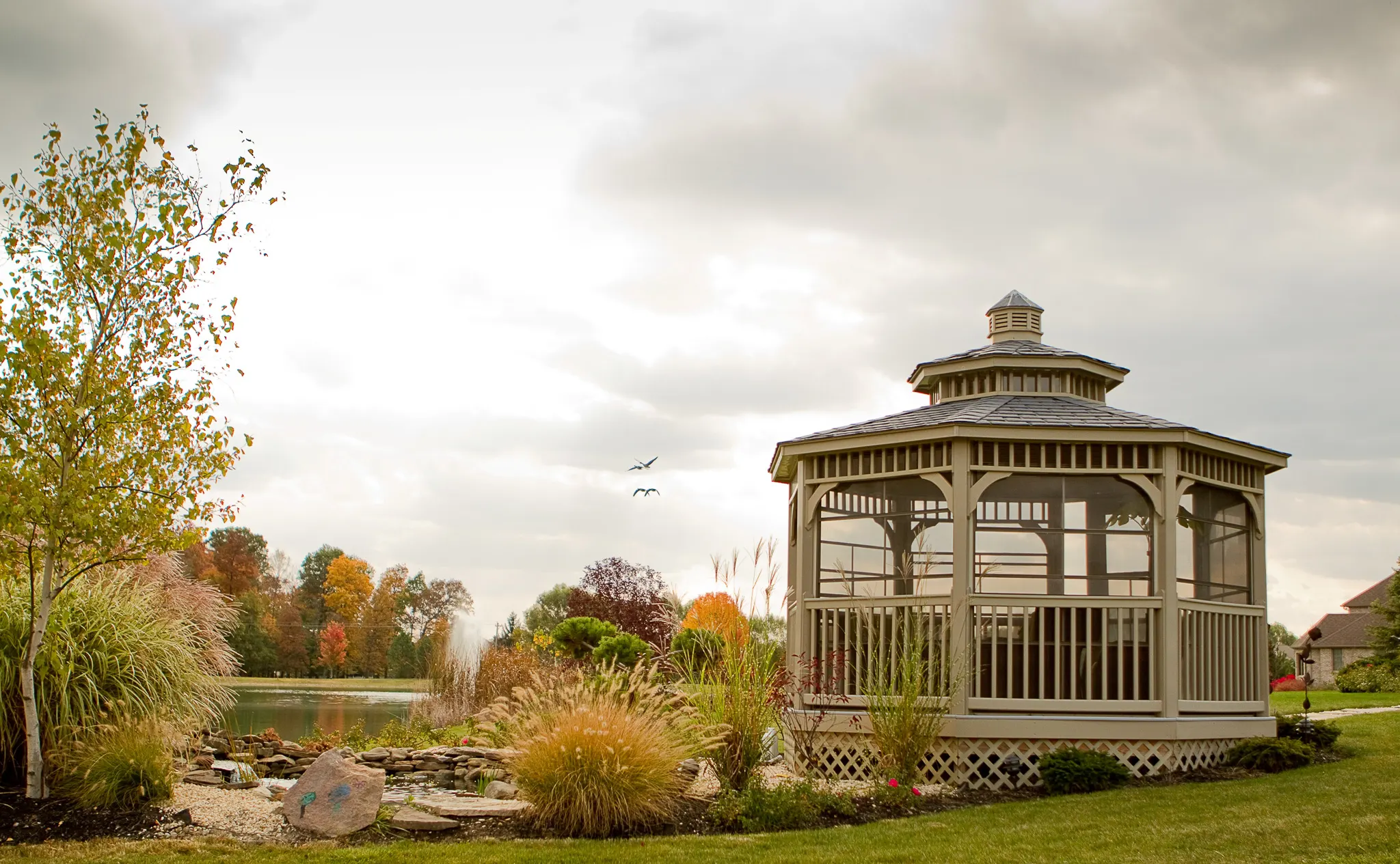 Lexington Octagon Vinyl Gazebo from Berlin Gardens - 14' Lexington Octagon Vinyl Gazebo from Berlin Gardens - 191-LEXINGTON