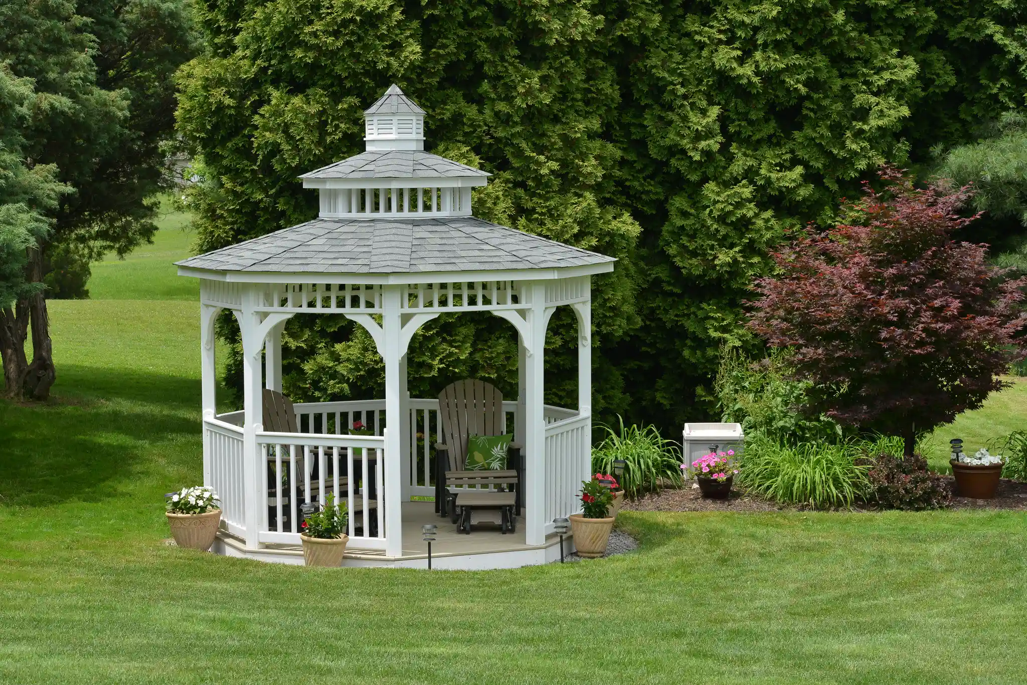 Lexington Octagon Vinyl Gazebo from Berlin Gardens - 10' Lexington Octagon Vinyl Gazebo from Berlin Gardens - 191-LEXINGTON