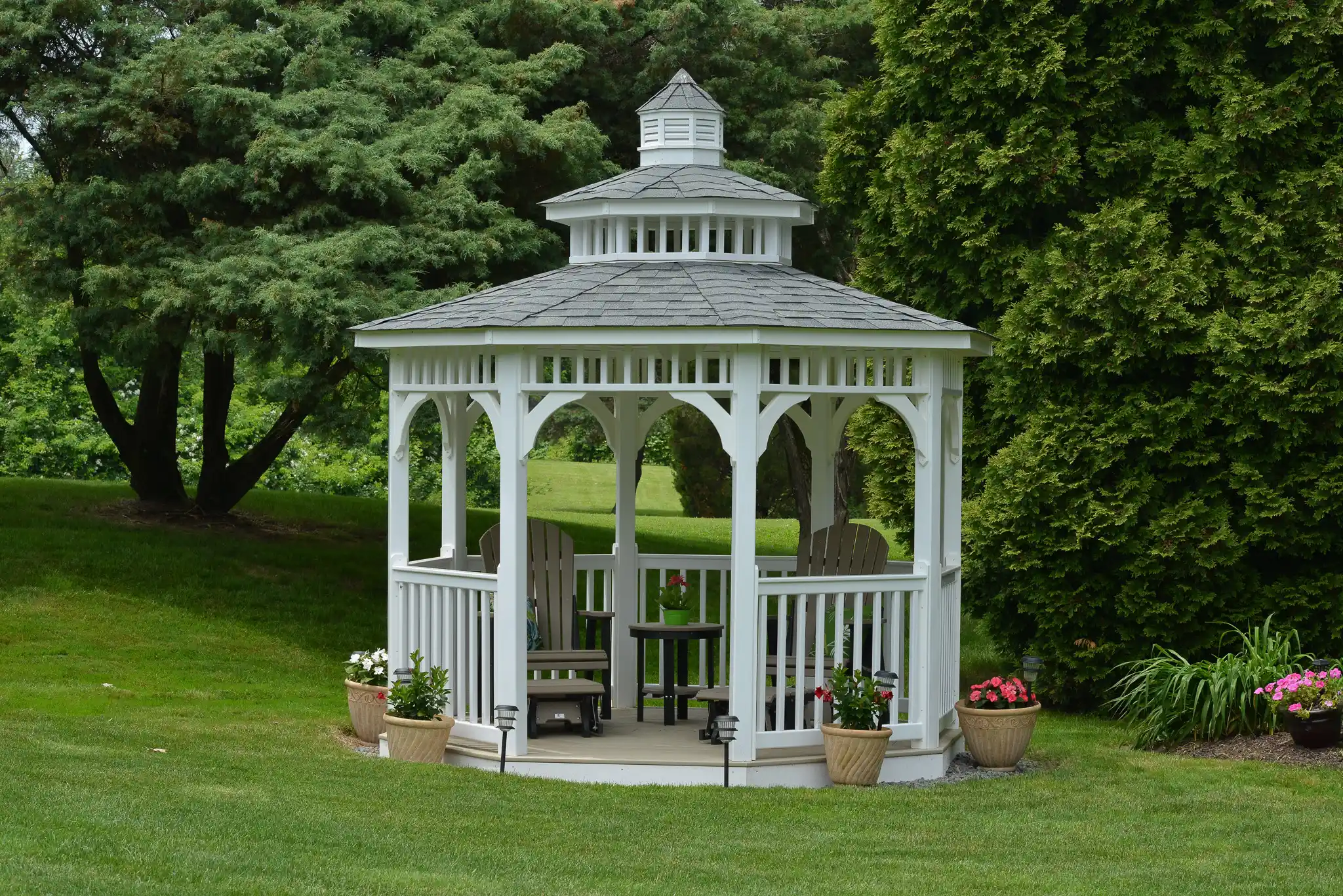 Lexington Octagon Vinyl Gazebo from Berlin Gardens - 10' Lexington Octagon Vinyl Gazebo from Berlin Gardens - 191-LEXINGTON