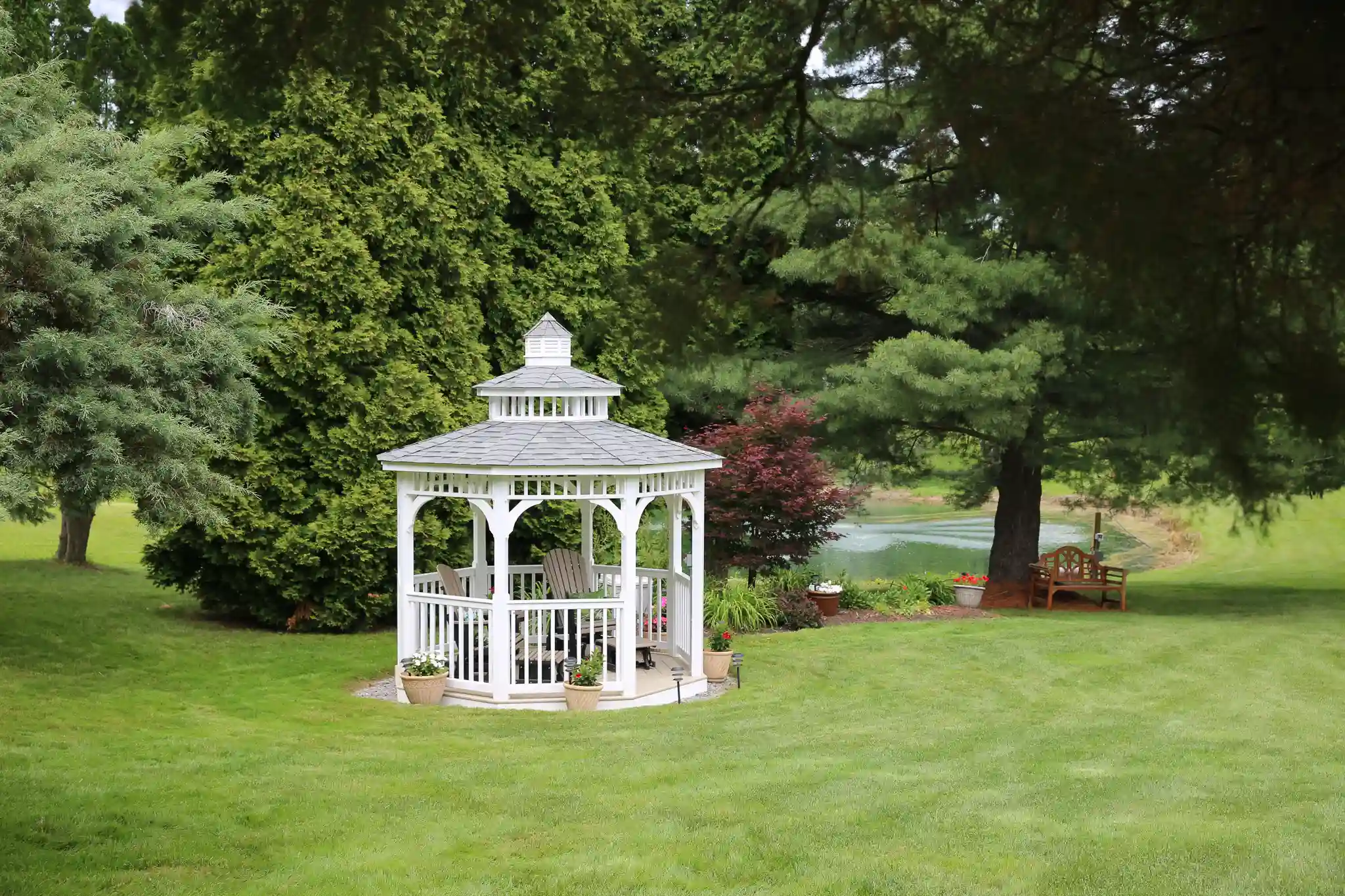 Lexington Octagon Vinyl Gazebo from Berlin Gardens - 10' Lexington Octagon Vinyl Gazebo from Berlin Gardens - 191-LEXINGTON