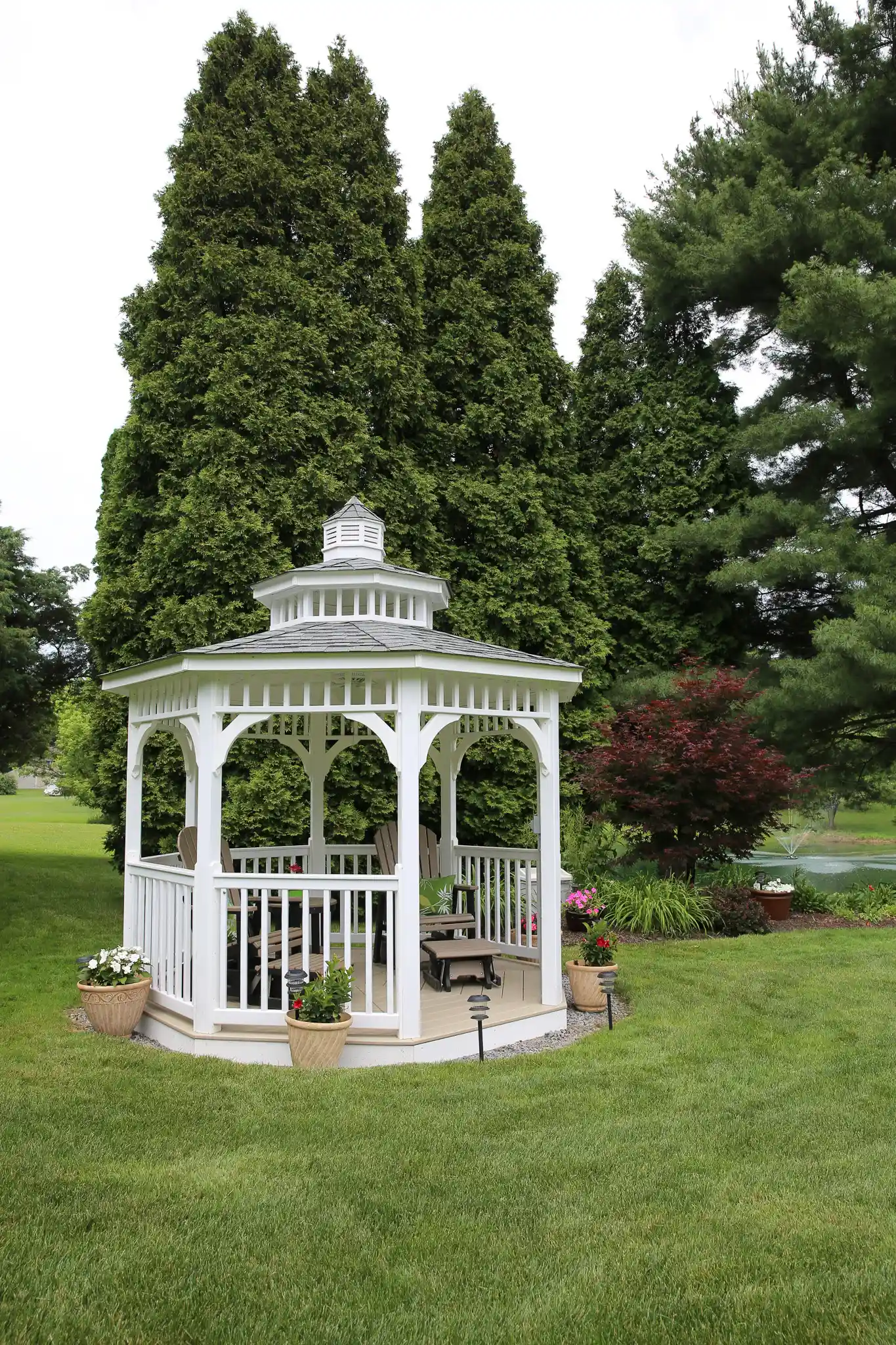 Lexington Octagon Vinyl Gazebo from Berlin Gardens - 10' Lexington Octagon Vinyl Gazebo from Berlin Gardens - 191-LEXINGTON