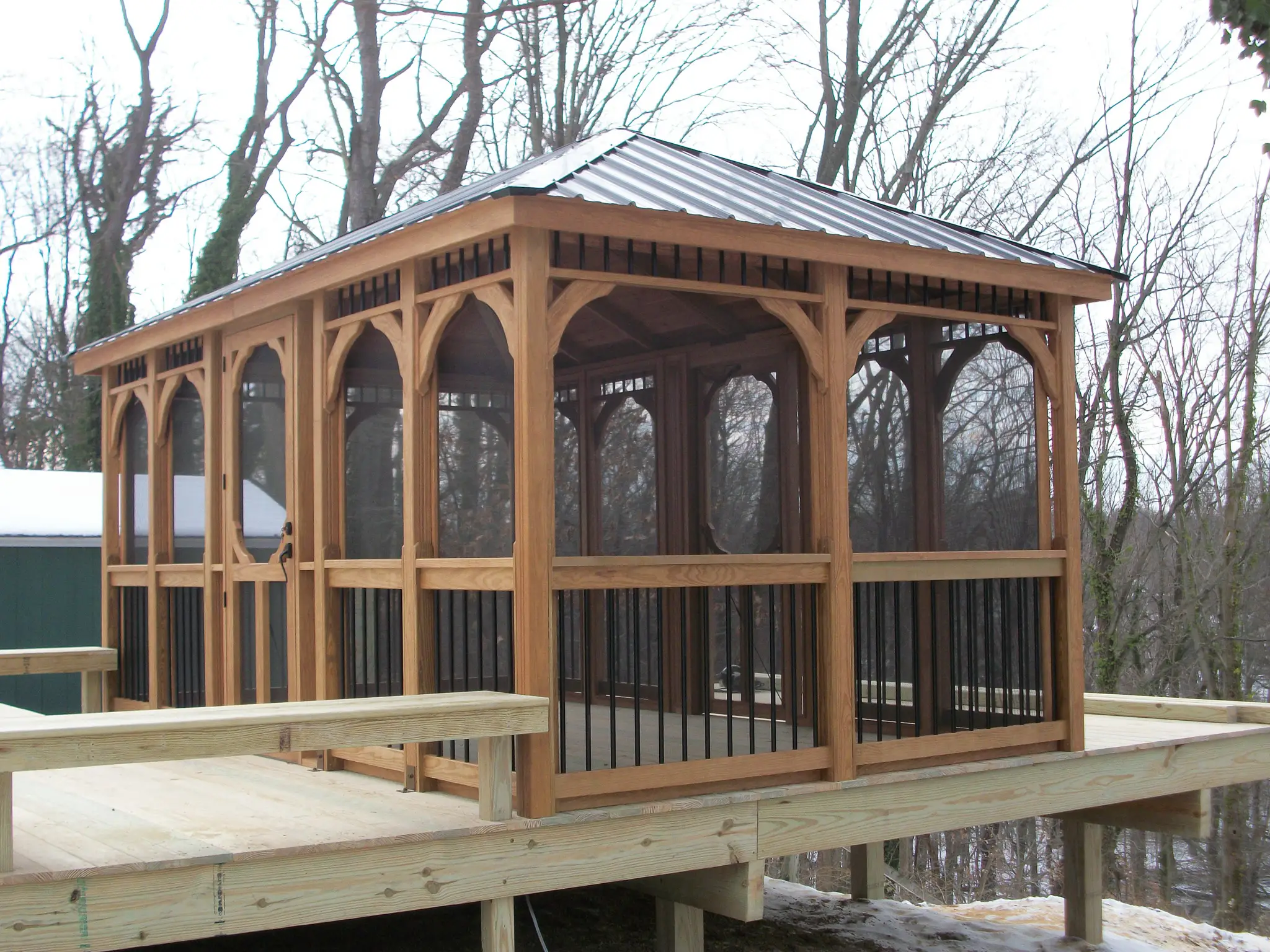 Madison Treated Wood Rectangular Gazebo from Berlin Gardens - 10' x 16' Madison Treated Wood Rectangular Gazebo from Berlin Gardens - 191-MADISON