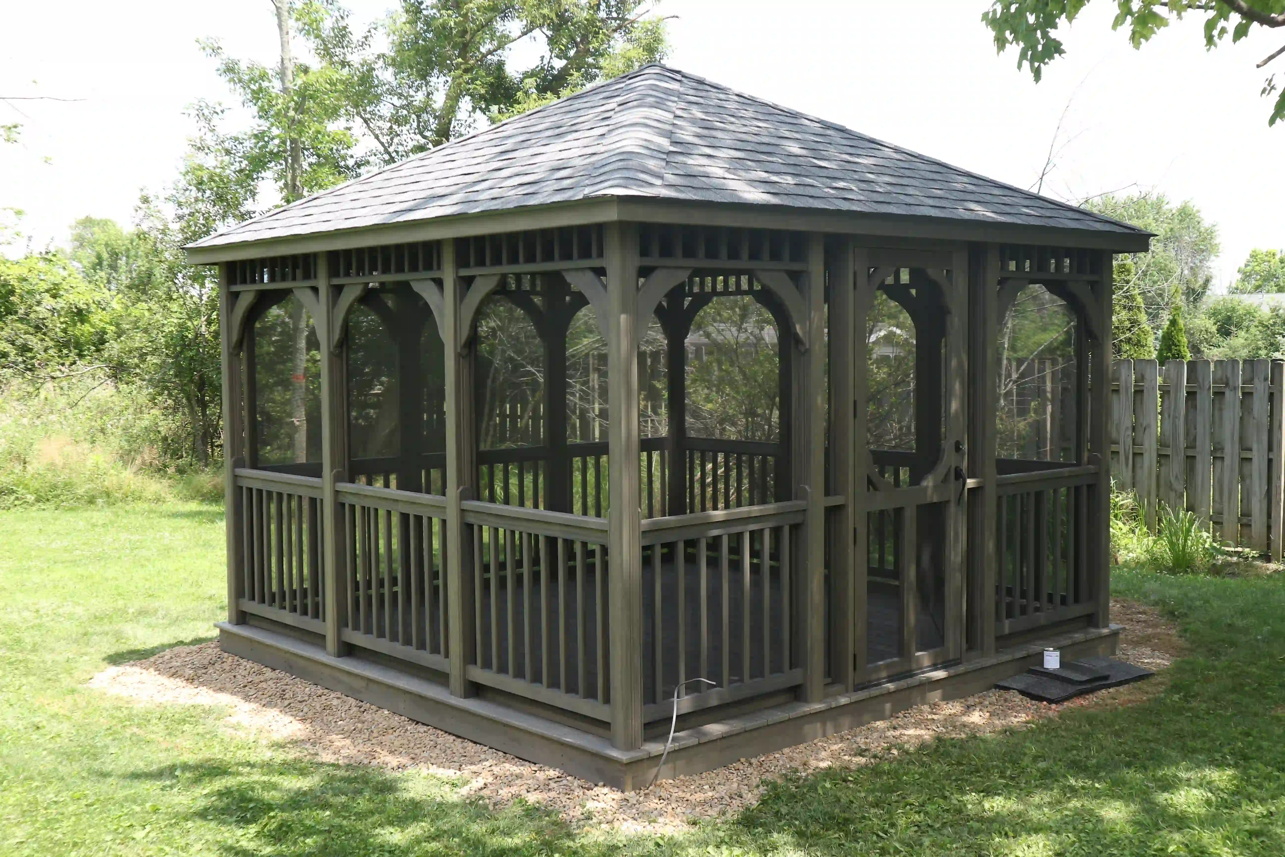 Madison Treated Wood Rectangular Gazebo from Berlin Gardens - 12' x 12' Madison Treated Wood Rectangular Gazebo from Berlin Gardens - 191-MADISON