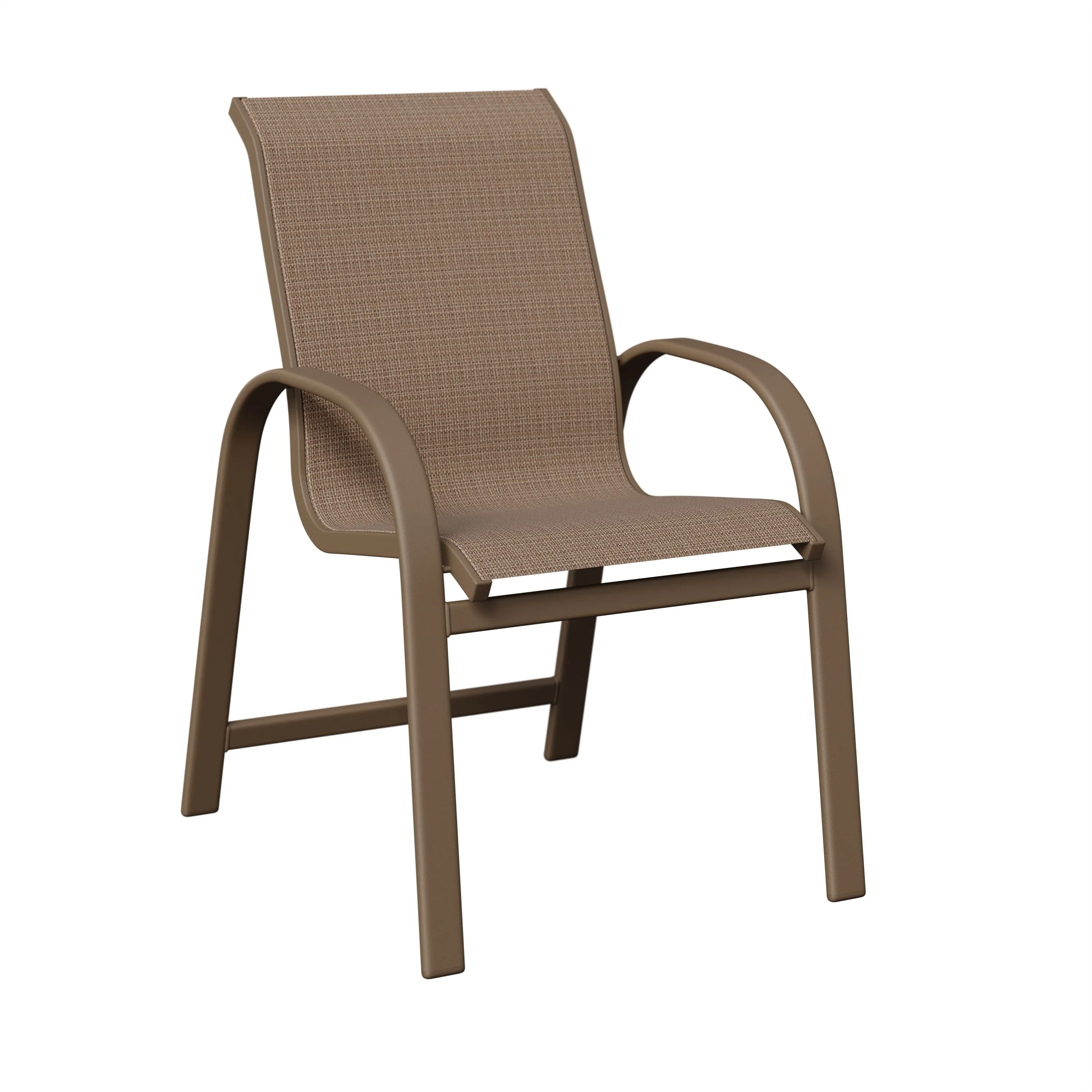 Murphy Aluminum+Sling Dining Chair by Berlin Gardens - Clay, Elevation Stone Murphy Aluminum+Sling Dining Chair by Berlin Gardens - 191-MDS