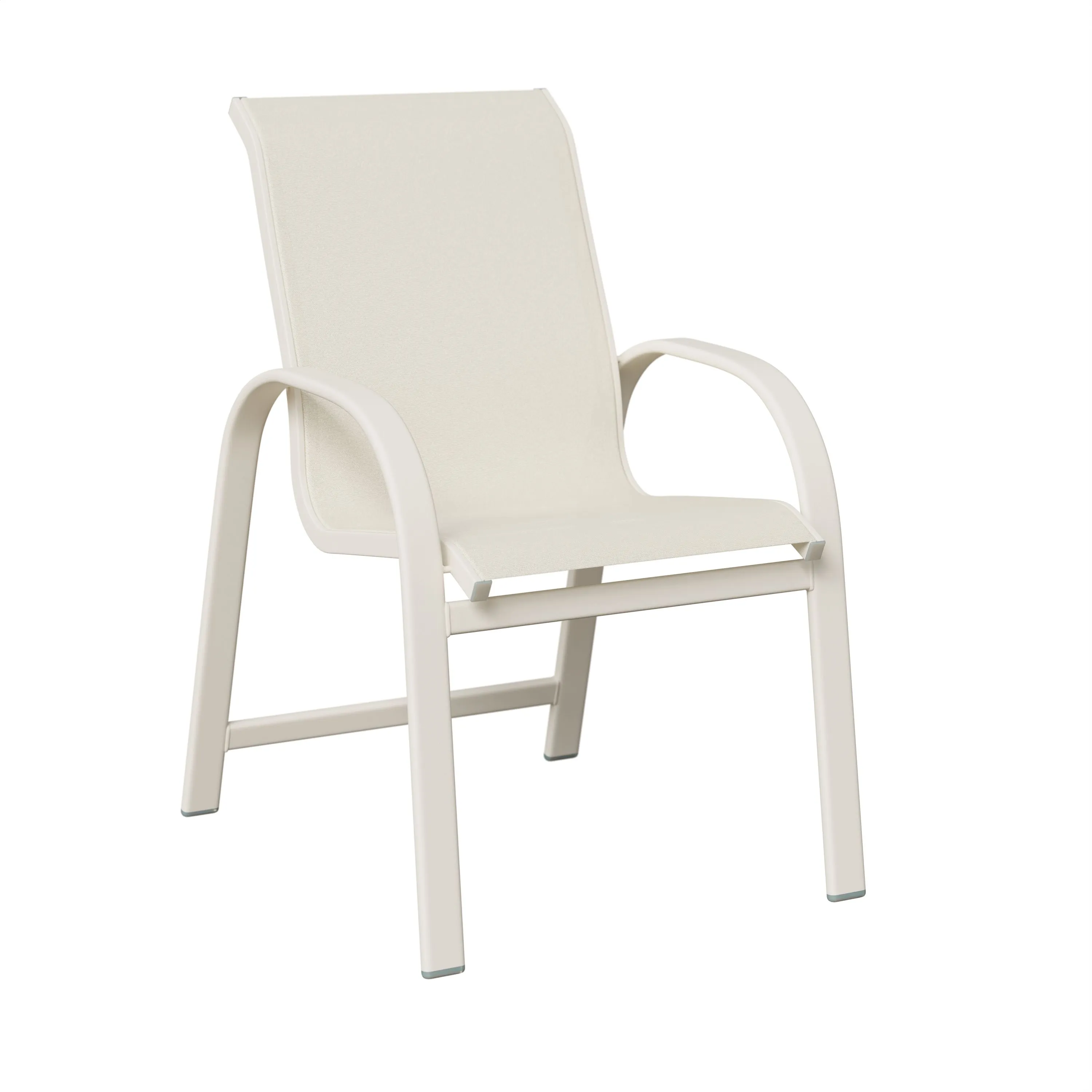 Murphy Aluminum+Sling Dining Chair by Berlin Gardens - White, Sailing Salt Murphy Aluminum+Sling Dining Chair by Berlin Gardens - 191-MDS
