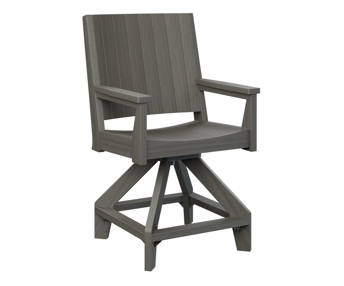 Mayhew Chat Swivel Counter Chair by Berlin Gardens - Coastal Gray, Coastal Gray Mayhew Chat Swivel Counter Chair by Berlin Gardens - 191-MHCSC2644