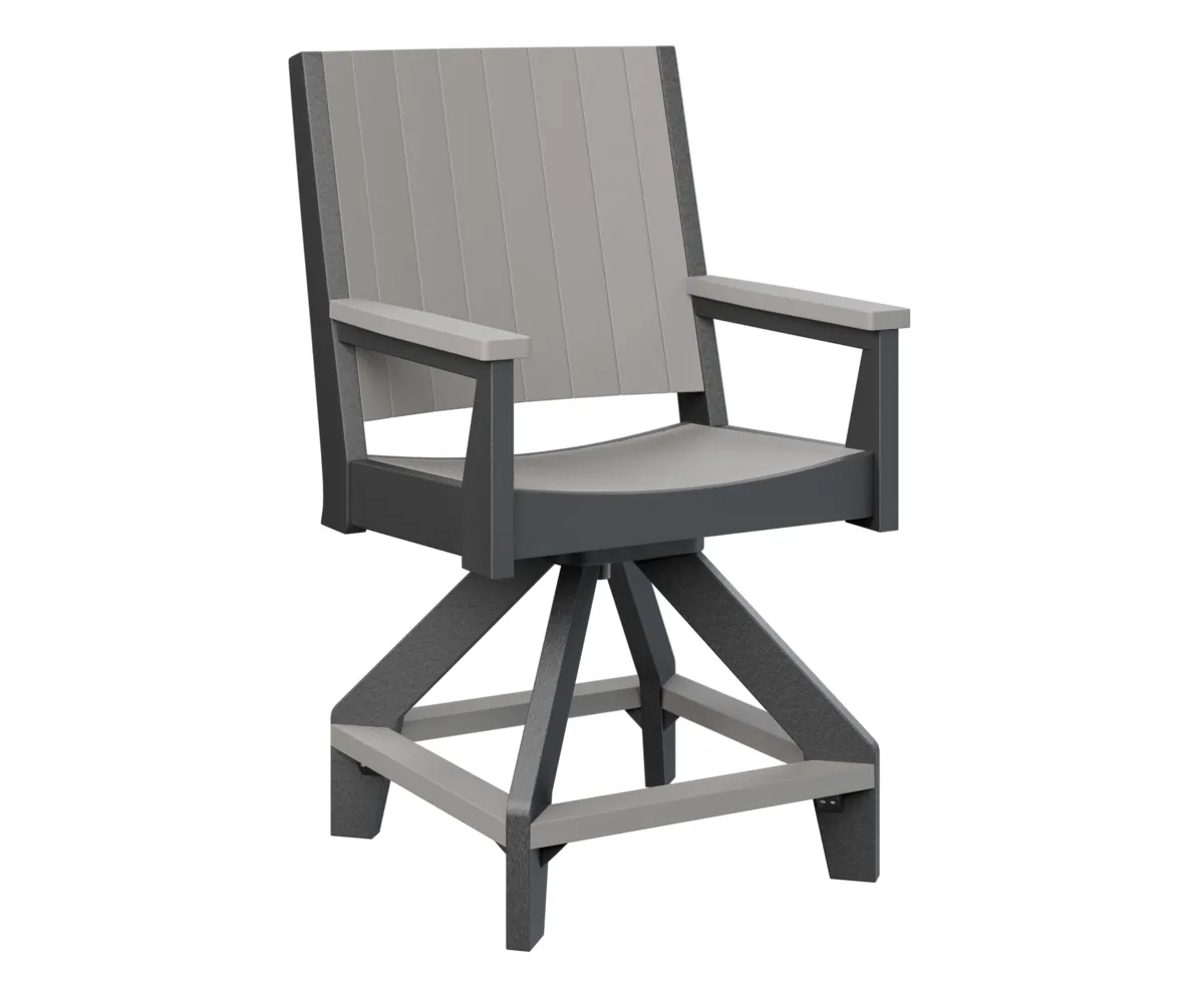 Mayhew Chat Swivel Counter Chair by Berlin Gardens - Light Gray, Black Mayhew Chat Swivel Counter Chair by Berlin Gardens - 191-MHCSC2644