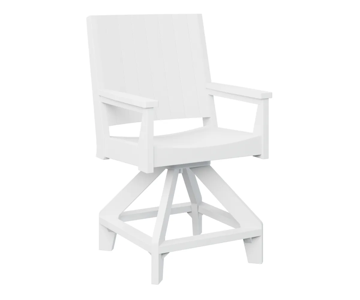 Mayhew Chat Swivel Counter Chair by Berlin Gardens - White, White Mayhew Chat Swivel Counter Chair by Berlin Gardens - 191-MHCSC2644