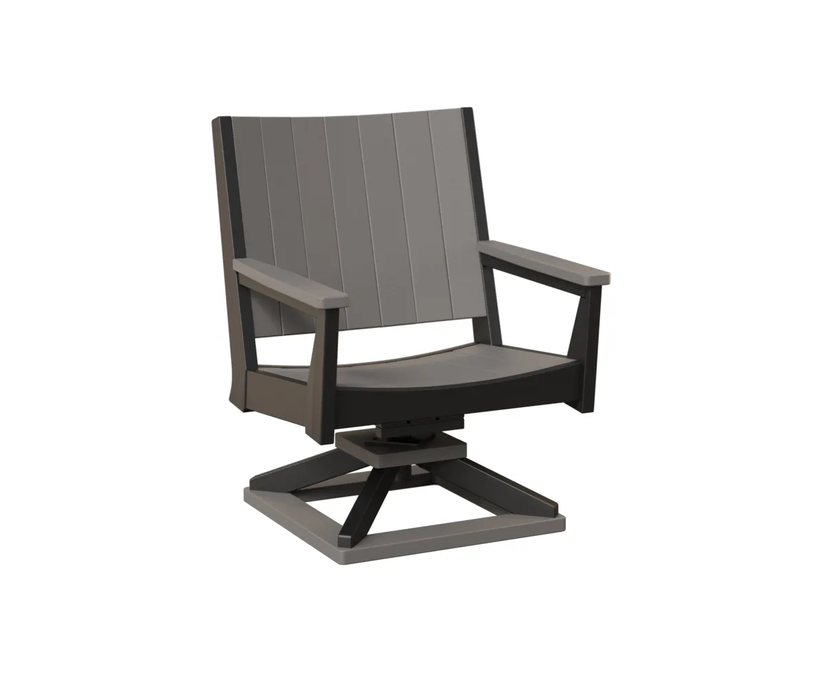 Mayhew Chat Swivel Low Rocker by Berlin Gardens - Light Gray, Black Mayhew Chat Swivel Low Rocker by Berlin Gardens - 191-MHCSR2736