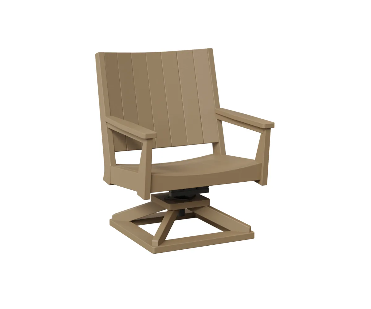 Mayhew Chat Swivel Low Rocker by Berlin Gardens - Weatherwood, Weatherwood Mayhew Chat Swivel Low Rocker by Berlin Gardens - 191-MHCSR2736