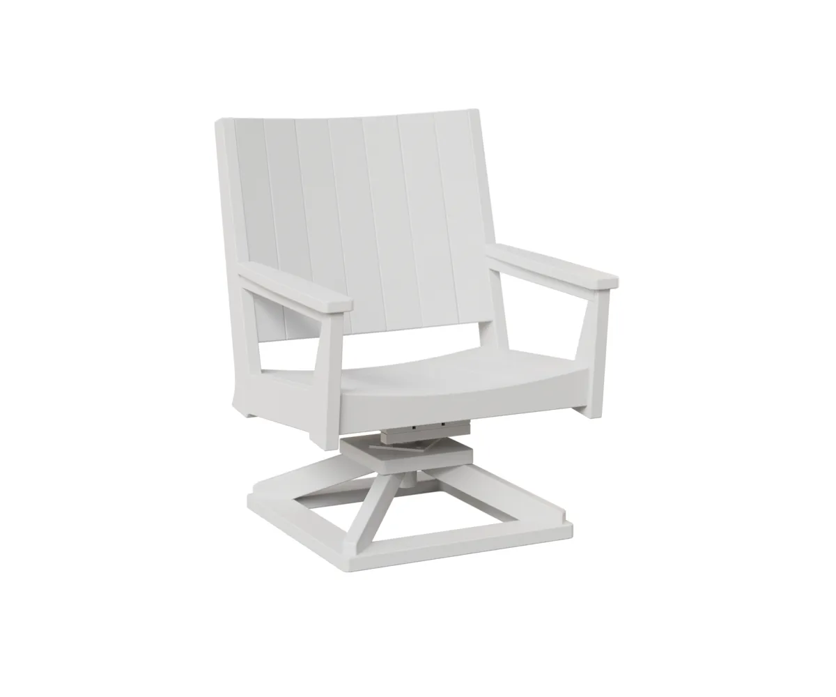 Mayhew Chat Swivel Low Rocker by Berlin Gardens - White, White Mayhew Chat Swivel Low Rocker by Berlin Gardens - 191-MHCSR2736