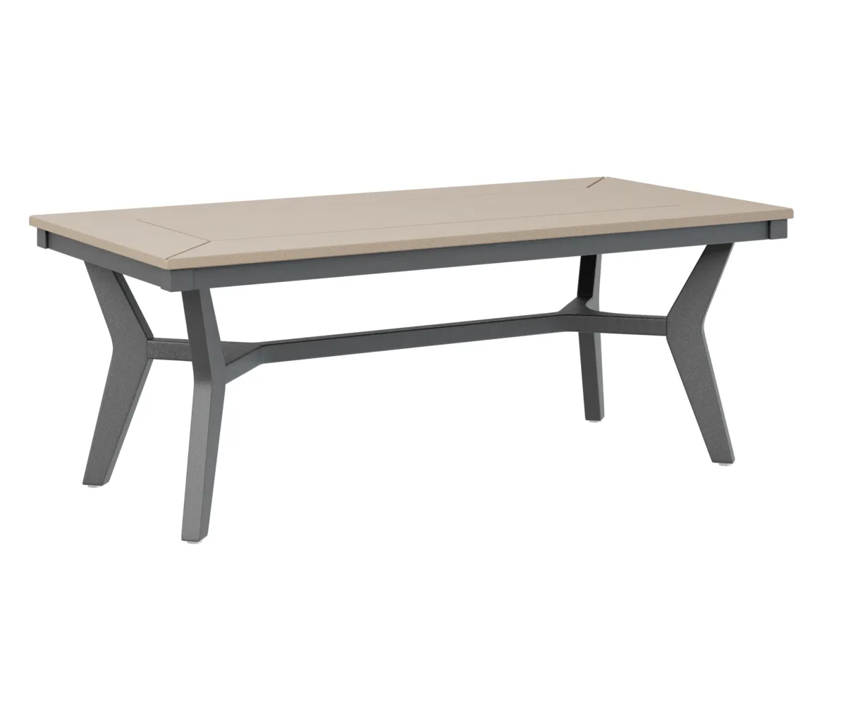 Mayhew Rectangular Coffee Table by Berlin Gardens - Weatherwood, Black Mayhew Rectangular Coffee Table by Berlin Gardens - 191-MHRCT4818