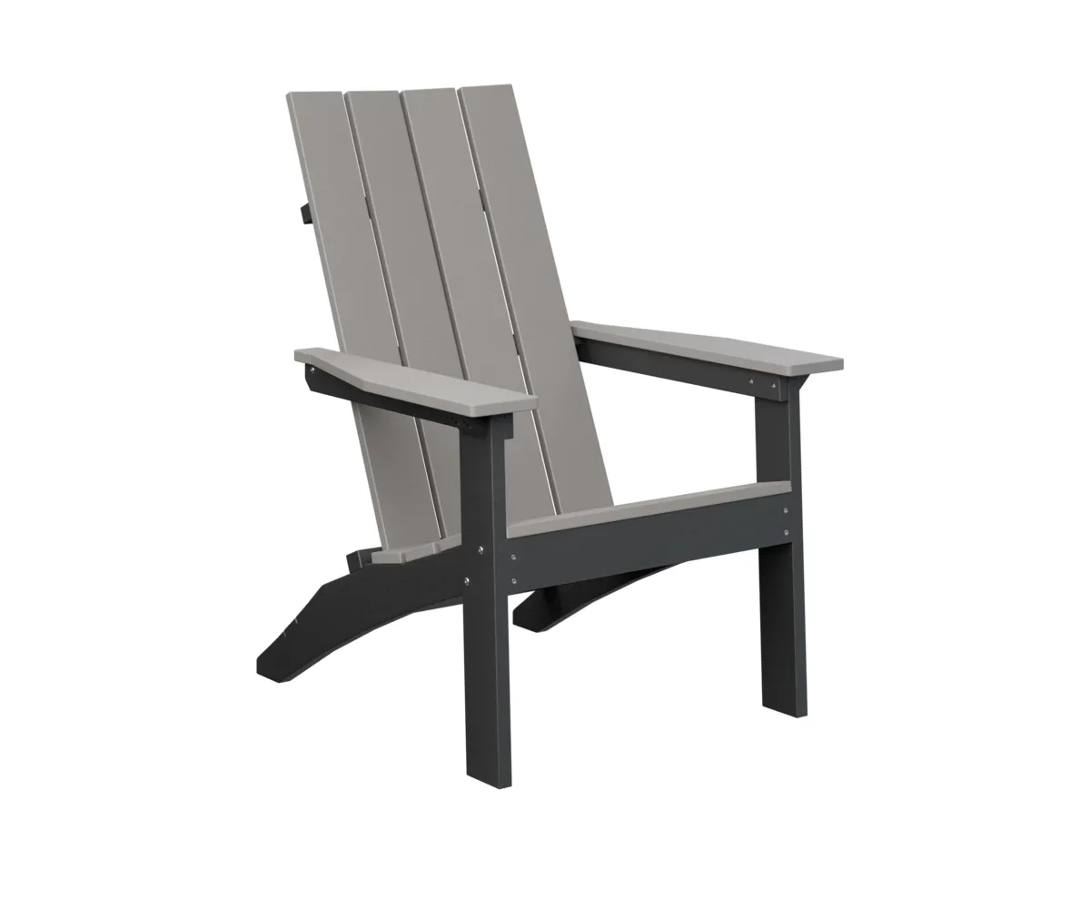 Mayhew Stationary Adirondack Chair by Berlin Gardens - Light Gray, Black Mayhew Stationary Adirondack Chair by Berlin Gardens - 191-MHSAC3039