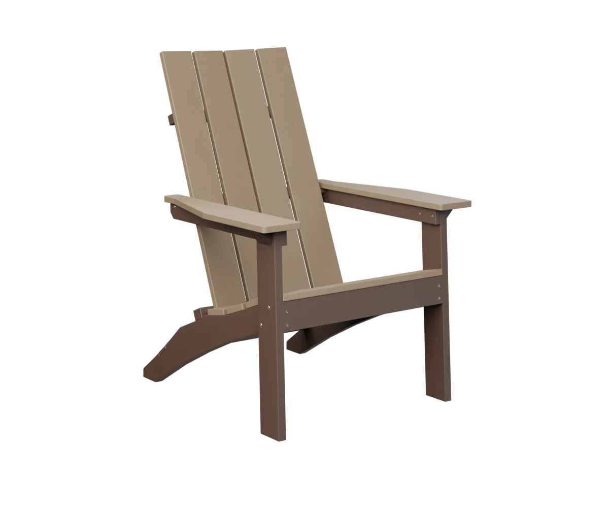 Mayhew Stationary Adirondack Chair by Berlin Gardens - Weatherwood, Chocolate Brown Mayhew Stationary Adirondack Chair by Berlin Gardens - 191-MHSAC3039