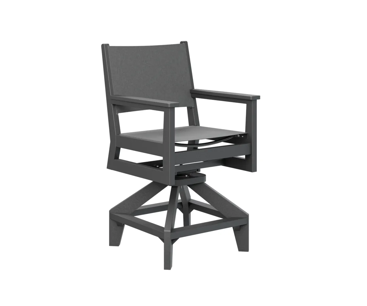 Mayhew Sling Swivel Counter Chair by Berlin Gardens - Black, Augustine Pewter Mayhew Sling Swivel Counter Chair by Berlin Gardens - 191-MHSSC2241